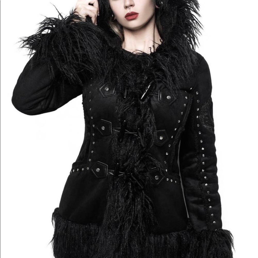 Killstar Salem City Shearling Coat